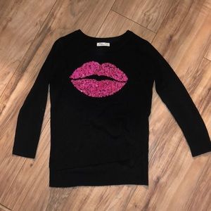 Black Girls Sweater with Lips